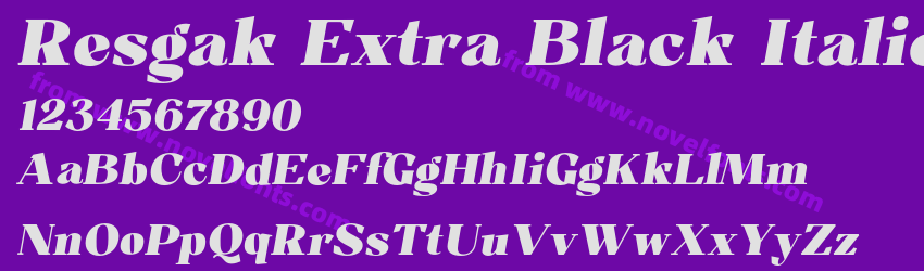 Resgak Extra Black ItalicPreview Resgak Extra Black ItalicPreview