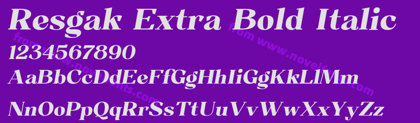 Resgak Extra Bold ItalicPreview Resgak Extra Bold ItalicPreview