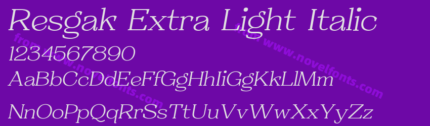 Resgak Extra Light ItalicPreview Resgak Extra Light ItalicPreview
