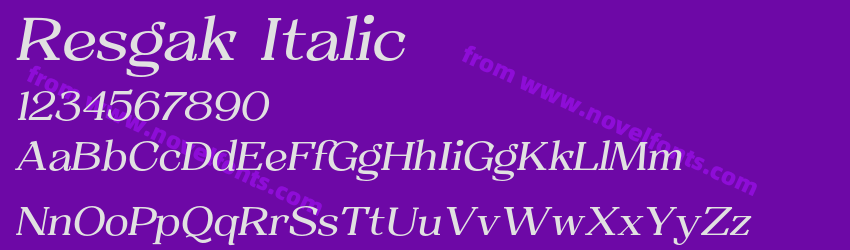 Resgak ItalicPreview Resgak ItalicPreview