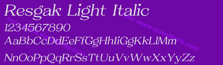 Resgak Light ItalicPreview Resgak Light ItalicPreview