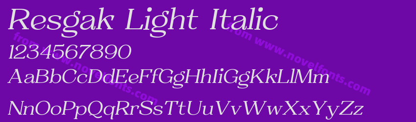 Resgak Light ItalicPreview Resgak Light ItalicPreview