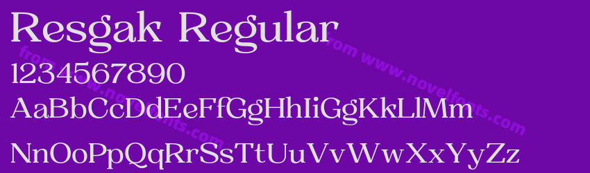Resgak RegularPreview Resgak RegularPreview