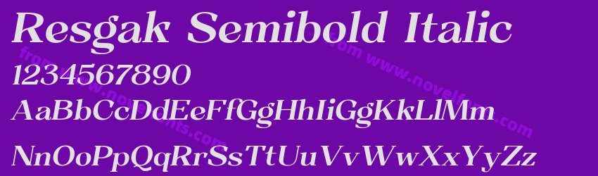 Resgak Semibold ItalicPreview Resgak Semibold ItalicPreview