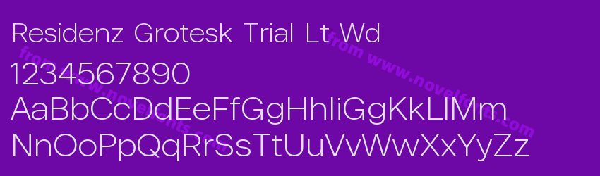Residenz Grotesk Trial Lt WdPreview Residenz Grotesk Trial Lt WdPreview