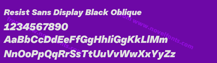 Resist Sans Display Black ObliquePreview Resist Sans Display Black ObliquePreview