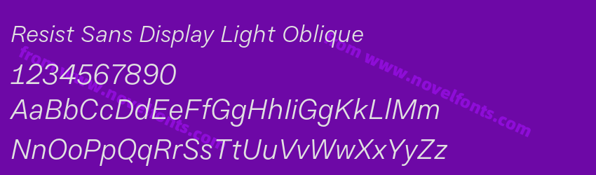 Resist Sans Display Light ObliquePreview Resist Sans Display Light ObliquePreview