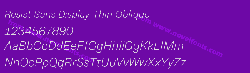 Resist Sans Display Thin ObliquePreview Resist Sans Display Thin ObliquePreview