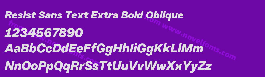 Resist Sans Text Extra Bold ObliquePreview Resist Sans Text Extra Bold ObliquePreview