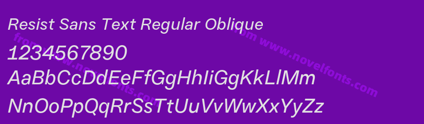 Resist Sans Text Regular ObliquePreview Resist Sans Text Regular ObliquePreview