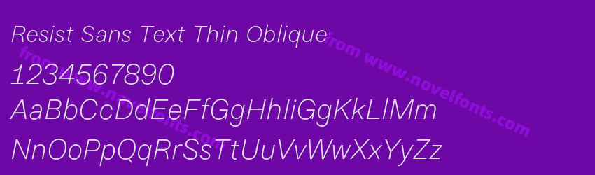 Resist Sans Text Thin ObliquePreview Resist Sans Text Thin ObliquePreview