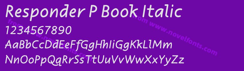Responder P Book ItalicPreview Responder P Book ItalicPreview