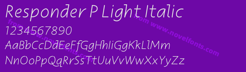Responder P Light ItalicPreview Responder P Light ItalicPreview