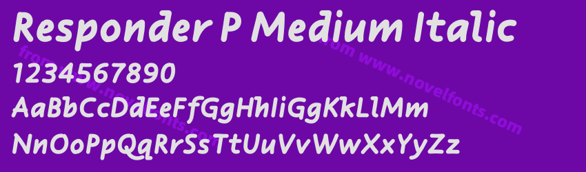 Responder P Medium ItalicPreview Responder P Medium ItalicPreview