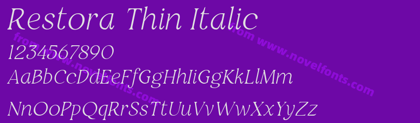 Restora Thin ItalicPreview Restora Thin ItalicPreview