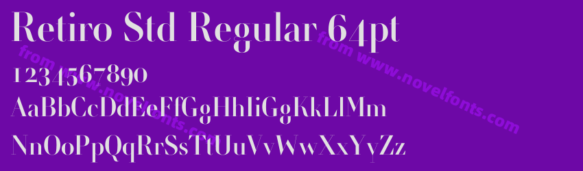 Retiro Std Regular 64ptPreview Retiro Std Regular 64ptPreview