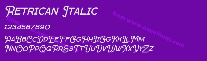 Retrican ItalicPreview Retrican ItalicPreview