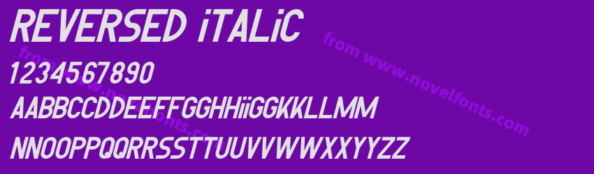 Reversed ItalicPreview Reversed ItalicPreview