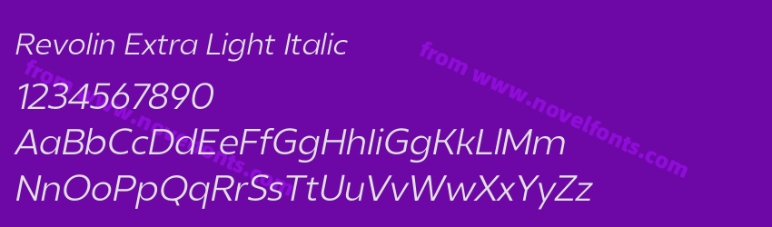 Revolin Extra Light ItalicPreview Revolin Extra Light ItalicPreview