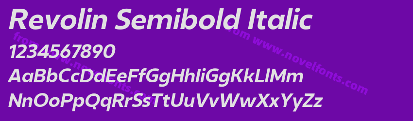 Revolin Semibold ItalicPreview Revolin Semibold ItalicPreview