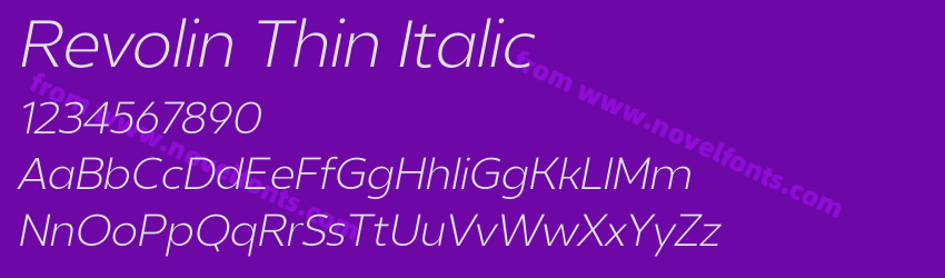 Revolin Thin ItalicPreview Revolin Thin ItalicPreview