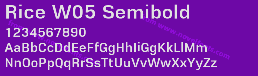 Rice W05 SemiboldPreview Rice W05 SemiboldPreview