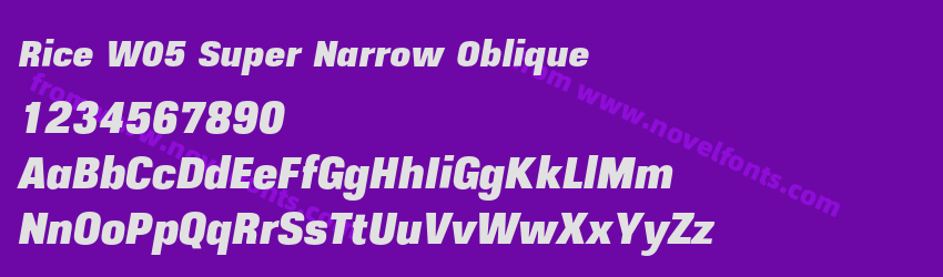 Rice W05 Super Narrow ObliquePreview Rice W05 Super Narrow ObliquePreview