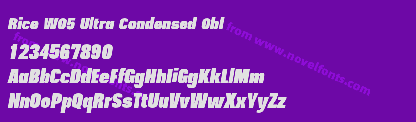 Rice W05 Ultra Condensed OblPreview Rice W05 Ultra Condensed OblPreview