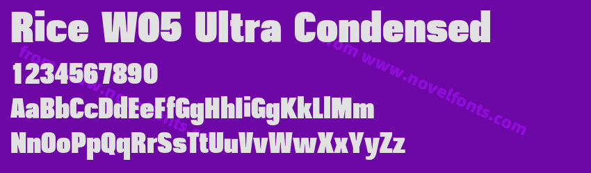Rice W05 Ultra CondensedPreview Rice W05 Ultra CondensedPreview