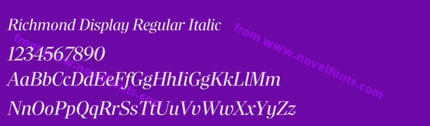Richmond Display Regular ItalicPreview Richmond Display Regular ItalicPreview