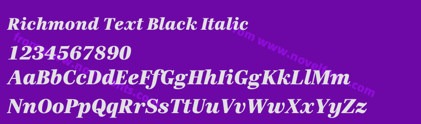 Richmond Text Black ItalicPreview Richmond Text Black ItalicPreview