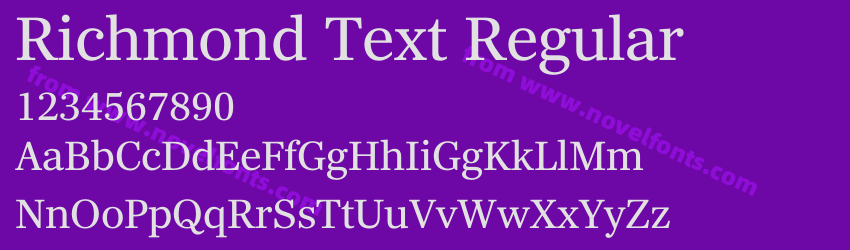 Richmond Text RegularPreview Richmond Text RegularPreview
