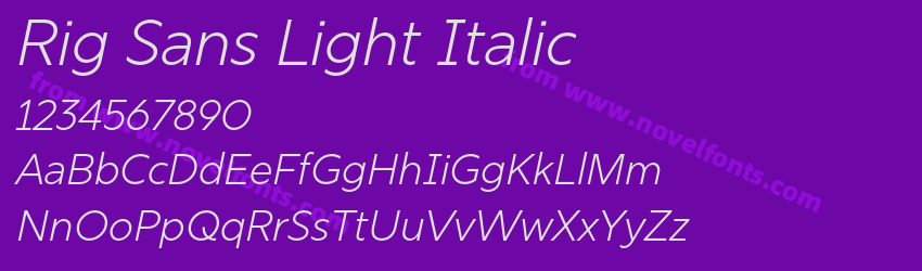 Rig Sans Light ItalicPreview Rig Sans Light ItalicPreview