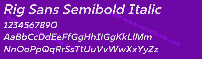 Rig Sans Semibold ItalicPreview Rig Sans Semibold ItalicPreview