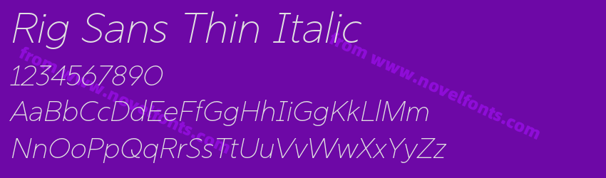 Rig Sans Thin ItalicPreview Rig Sans Thin ItalicPreview