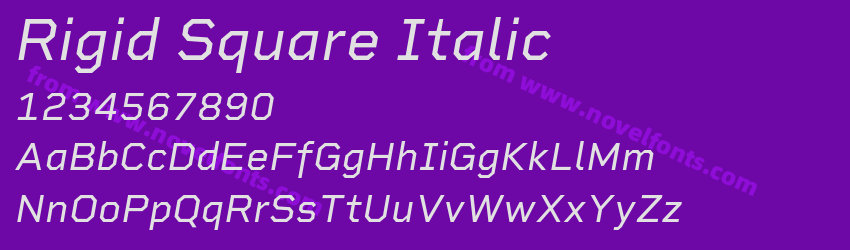Rigid Square ItalicPreview Rigid Square ItalicPreview