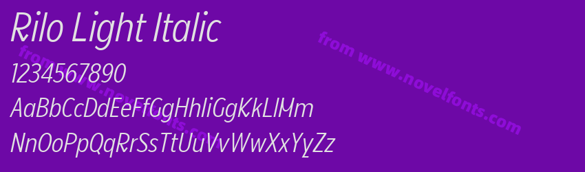 Rilo Light ItalicPreview Rilo Light ItalicPreview