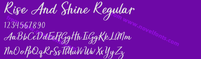 Rise And Shine RegularPreview Rise And Shine RegularPreview