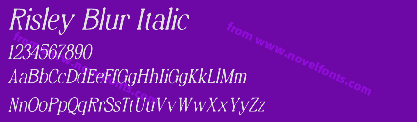 Risley Blur ItalicPreview Risley Blur ItalicPreview
