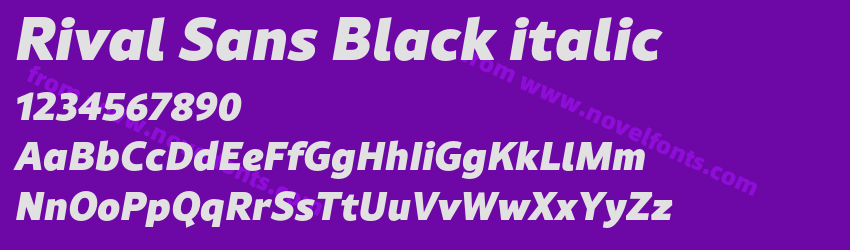Rival Sans Black italicPreview Rival Sans Black italicPreview