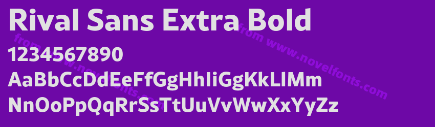 Rival Sans Extra BoldPreview Rival Sans Extra BoldPreview