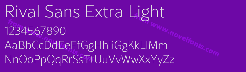 Rival Sans Extra LightPreview Rival Sans Extra LightPreview