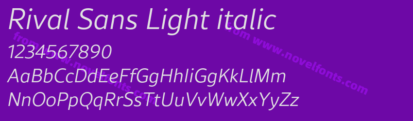 Rival Sans Light italicPreview Rival Sans Light italicPreview