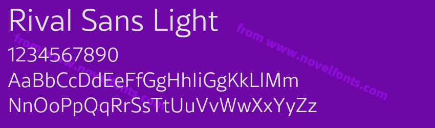 Rival Sans LightPreview Rival Sans LightPreview