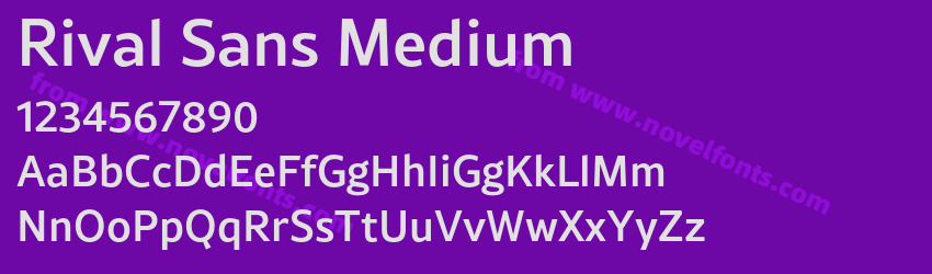 Rival Sans MediumPreview Rival Sans MediumPreview