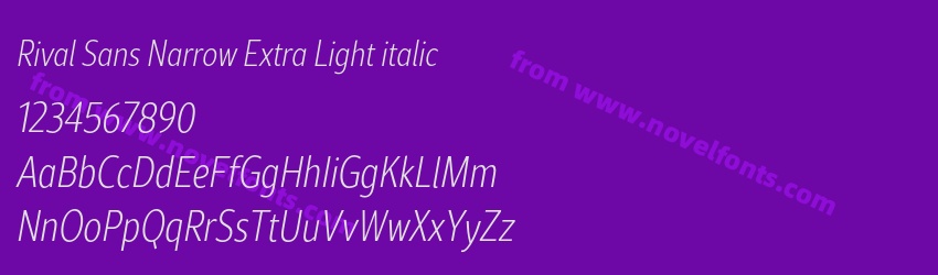 Rival Sans Narrow Extra Light italicPreview Rival Sans Narrow Extra Light italicPreview