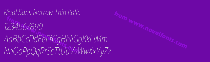 Rival Sans Narrow Thin italicPreview Rival Sans Narrow Thin italicPreview