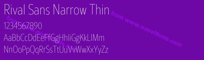 Rival Sans Narrow ThinPreview