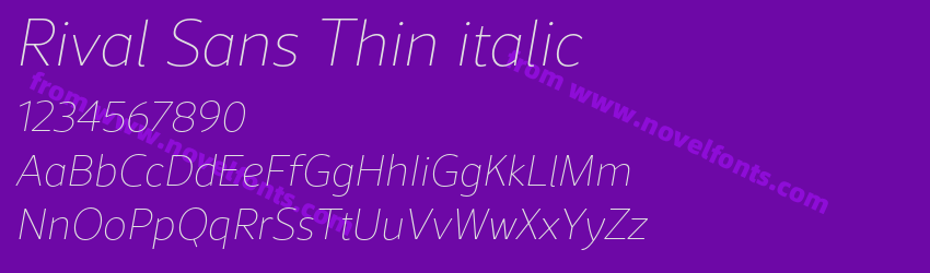 Rival Sans Thin italicPreview Rival Sans Thin italicPreview