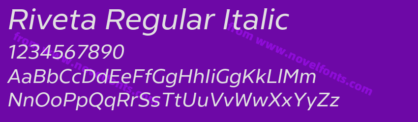 Riveta Regular ItalicPreview Riveta Regular ItalicPreview